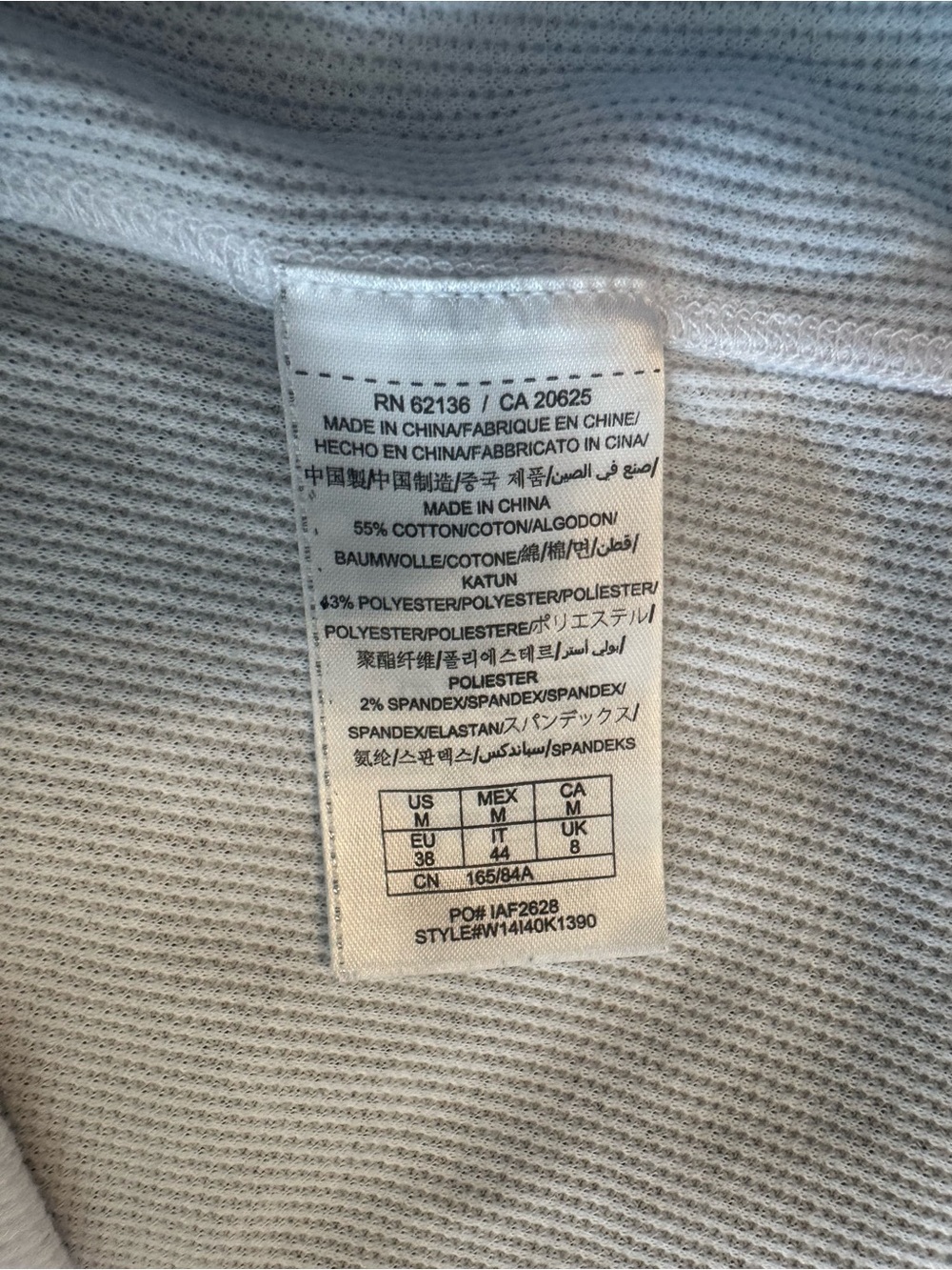 Vintage Y2K GUESS Rhinestone Thermal Hoodie White Size M McBling 2000s - Picture 6 of 6